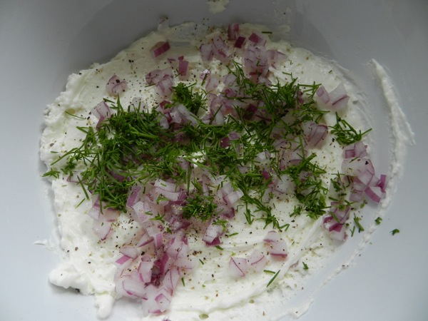 cream cheese, onion and dill