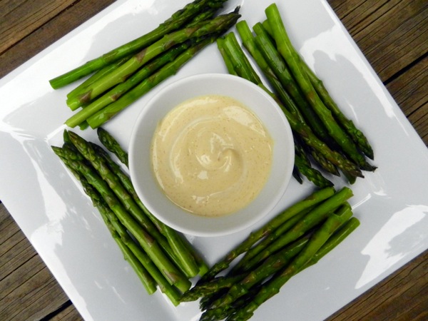 asparagus with wasabi mayo