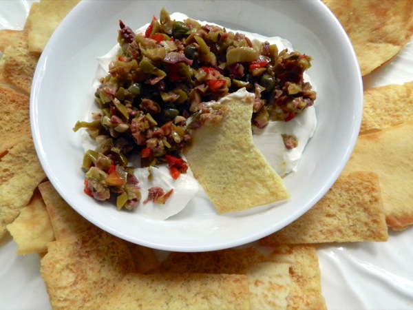 goat cheese and olive tapenade dip