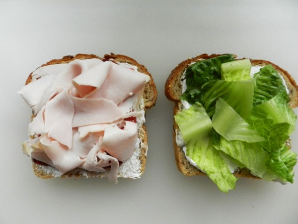 turkey and goat cheese sandwiches