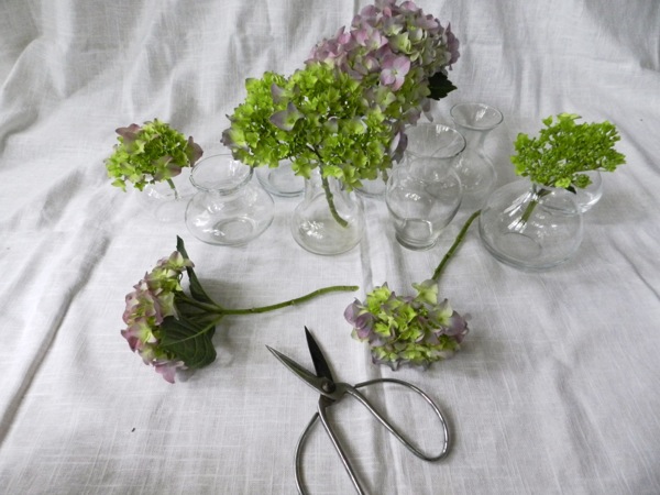 hydrangea arrangement