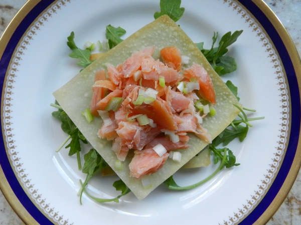 smoked trout stack