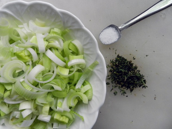 Comte, leek and bacon tart