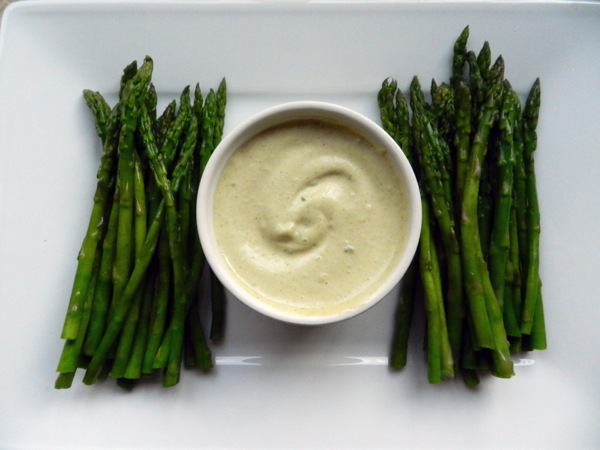 asparagus with wasabi mayo