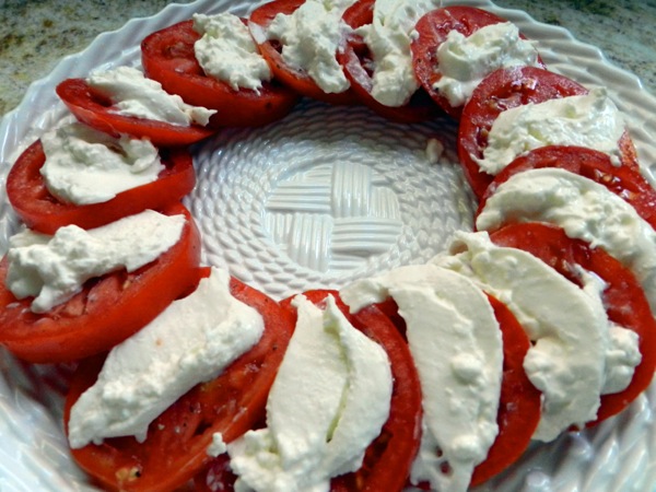 deconstructed eggplant parmesan