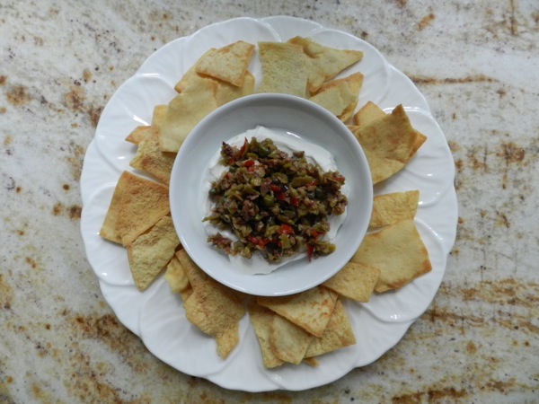 goat cheese and olive tapenade dip