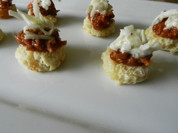 pulled pork canape