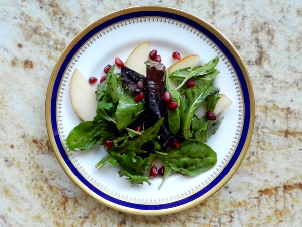 pear and pomegranate salad