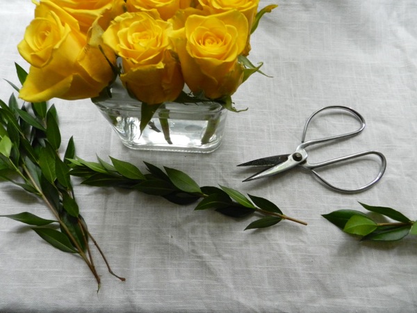 square flower arrangement 