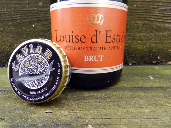 caviar and sparkling wine