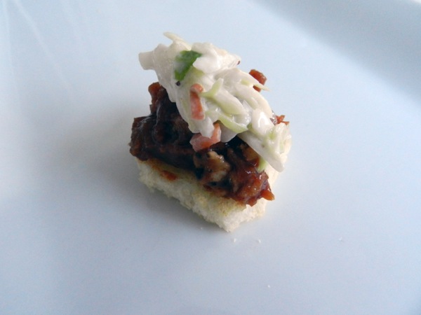 pulled pork canape
